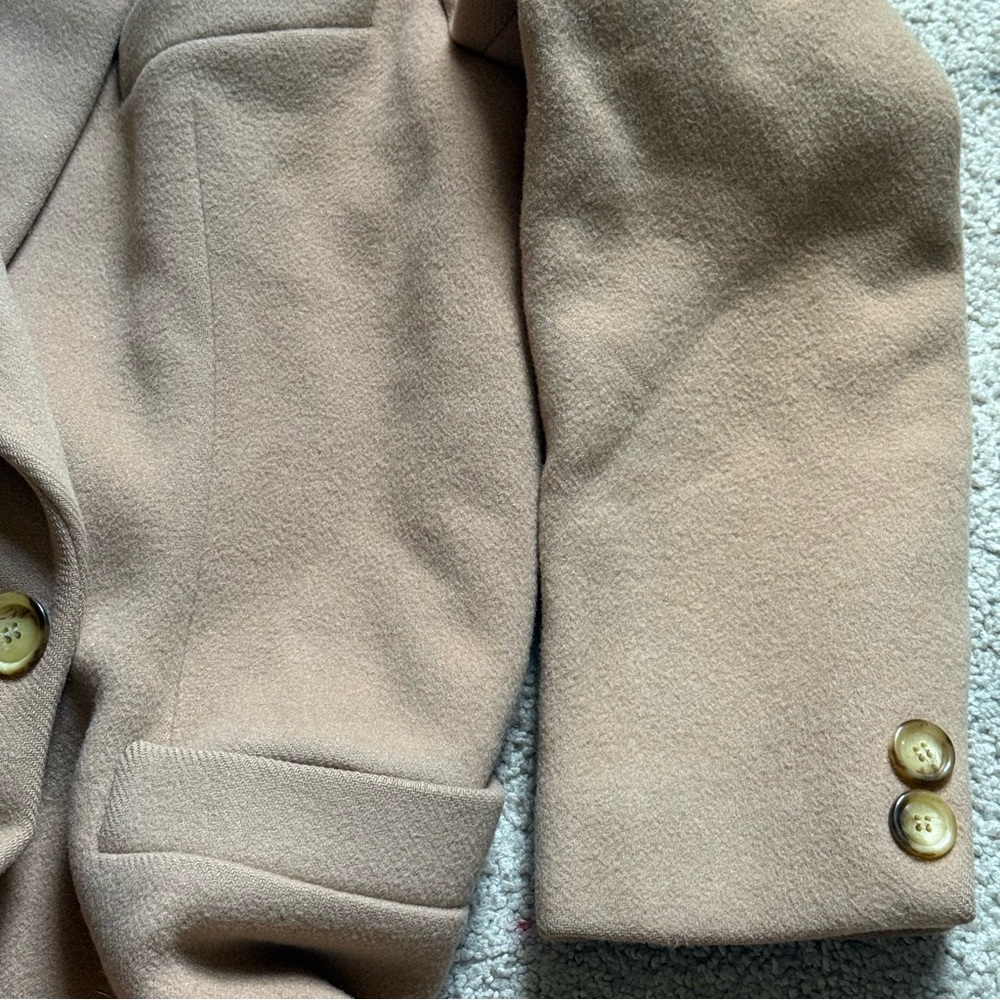 Vintage Christian Dior long overcoat M/L double breasted long brown tan camel - Picture 11 of 11